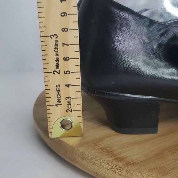 Portlandia Odessa Mary Jane Black Leather Shoes Women's Size 39WW - Picture 4 of 14